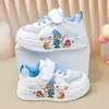 Zapatos para Niñas 2026 Nueva Moda Verano Tenis de Dibujos Animados Infantiles Niños Grandes Tenis Blancos Casuales de Princesa