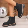 Botas de Talla Grande Transfronterizas Europeas y Americanas con Cuentas Venta Caliente en Amazon 2026 Nuevas Botas Estilo Británico Botas Martin al por Mayor Talla Grande