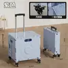 Carrinho Dobrável para Uso Externo para Subir Escadas, Carrinho Estilo Camping, Carrinho de Grande Armazenamento, Carrinho de Compras Dobrável para Casa/Carro