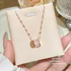 Collar de Acero de Titanio Chapado en Oro para Mujer con Adorno Completo de Diamantes, Cadena Clavicular de Alta Calidad que Conserva el Color, Joyería Exquisita