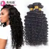 Peluca Malasia 10a Extensiones de Cabello Humano Malasio Ondulado Profundo