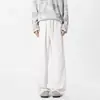 Pantalones de pierna ancha con diseño curvo estilo retro americano, para hombre, de verano, finos y modernos, casuales, versátiles y elegantes