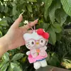 Vestido Suéter de Gatito Súper Lindo Estilo Japonés Gafas Hebilla de Corazón Kt Bolso Llavero Colgante Regalo para Mejor Amiga Disponible al por Mayor