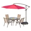 Mesa y sillas apilables para exteriores con reposabrazos, sillas con respaldo de tela a prueba de lluvia para patio, terraza de ocio para balcón, cafetería de té, casa de té