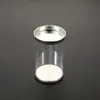 Caixa de Embalagem de Barril Higiênico de Cor Transparente de PVC Caixa de Armazenamento Individual para Ovo de Beleza Cilindro de Embalagem para Máscara de Compressão com Esponja