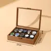 Caja de Relojes de Madera de Nogal de Lujo Ligero, Caja de Almacenamiento de Relojes de Gama Alta, Caja de Exhibición a Prueba de Polvo con Tapa abatible de Gran Capacidad para Coleccionables