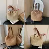 Bolso Tejido de Paja Calado Transfronterizo 2026 para Mujer, Cesta Tejida de Gran Capacidad, Bolso de Playa de Verano, Bolso Tote de Hombro Único para Viajes