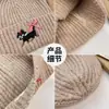 Chapéu de Tricô com Laço Estilo Coreano para Mulheres, Outono e Inverno, Circunferência da Cabeça Grande, Chapéu Versátil de Lã, Gorro que Afina o Rosto, Chapéu para Clima Frio