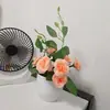 Decoración de Planta Verde Artificial Planta Pequeña en Maceta Flor de Plástico Flor Falsa Juego de Arreglo de Flores Artificiales Decoración de Bonsái Arreglo de Flores para el Hogar Planta en Maceta