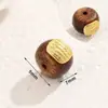 Cuentas Sueltas de Madera de Agarwood Natural Metálico con Cuentas, Cuentas Espaciadoras para Pulseras Hechas a Mano, Cuentas de Barril, Accesorios para Colgantes, Accesorios, Materiales para Joyería