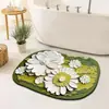 Alfombrilla de Baño con Margaritas Pequeñas Transfronteriza, Alfombrilla Absorbente de Tierra de Diatomeas, Alfombrilla para Pies de Baño de Secado Rápido, Personalizable, Antideslizante, Resistente a la Suciedad