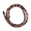 Pedra natural linha preta grão vermelho transfronteiriça contas soltas DIY pedra semipreciosa contas redondas colar pulseira acessórios de joalheria vendas diretas da fábrica