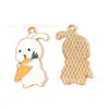 Conejo Aceite Blanco Goteando Joyería Accesorios Colgante de Collar DIY Venta Caliente Transfronteriza Llavero Cadena para Teléfono Móvil Colgante Hecho a Mano