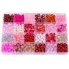 Caja de Clasificación por Color de Cuentas de Vidrio de 8 mm y 24 Compartimentos Set para Pulsera de Cuentas DIY Colgante Accesorios de Joyería Materiales