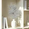 Piezas de árbol artificial con purpurina dorada para decoración de árbol de Navidad, ramas con purpurina, ramas de árbol artificiales, adornos de plantas decorativos dorados y plateados