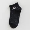 Calcetines de Perro Salchicha para Mujer Calcetines Cortos de Verano Delgados con Puntos Calcetines Cortos Tipo Barco Algodón Puro Dibujos Animados Lindos Calcetines Japoneses Versátiles