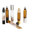 Frasco Conveniente de Óleo Essencial com Porta Dupla 10ml Frasco de Perfume Transparente Frasco Spray com Rolo Duplo de Vidro Borossilicato