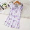 Camisón de verano para niñas, falda coreana informal, suave, de manga corta, para estar en casa, para verano