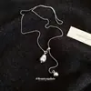 Colar de Pérolas com Pingente de Ervilha Estilo Coreano, Corrente de Clavícula Minimalista e Elegante com um Design Único para Mulheres