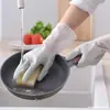 Luvas de lavar louça para mulheres na cozinha, borracha látex, duráveis, lavar louça, lavar roupas, borracha, tarefas domésticas, limpeza, à prova d'água, uso doméstico