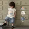 Chaleco de Verano para Niños Sin Mangas Camiseta Estilo Delgado para Niños Súper Lindo Oso de Dibujos Animados Ropa de Bebé para Abrigo 62052