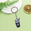 Taza para bebidas serie gato llavero creativo moda Dunhuang llavero para llave de coche PVC pegamento suave DIY decorativo creativo coche