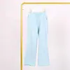 Calça Longa Feminina Lulu de Cintura Alta Solta Emagrecedora para Yoga Esportes Fitness com Sensação de Pele e Cordão