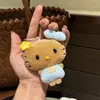 Gato Negro Estilo Hawaiano Peluche Suave Muñeca Linda Colgante para Mochila Dibujo Animado Kt Regalo para Parejas y Mejores Amigos