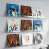Estante de Almacenamiento de Acrílico con Alta Transparencia, Diseño para Montar en Pared, Decoración del Hogar, Exhibición de Discos, Suministro Transfronterizo, Directo de Fábrica
