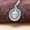 Prata Pura 999 prata de lei Pingente Deus da Riqueza masculino e feminino sólido redondo marca personalizado pingente de prata antigo Jiyan moda nacional atacado