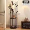 Cabideiro giratório de chão para quarto sala de estar cabideiro doméstico de madeira maciça suporte vertical para pendurar bolsas cabideiro para pendurar roupas prateleira de armazenamento