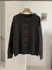 KEKEZOON Cárdigan Básico de Punto Multicolor Estilo Coreano Color Sólido Cuello Redondo Manga Larga Chaqueta Suéter Versátil 8787