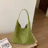 Bolso Tejido Hueco de Gran Capacidad Estilo Relajado Shuai Mi Home para Mujer 2026 Nuevo Bolso de Hombro Bolso Tote de Moda para Viajar al Trabajo