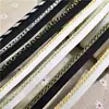 Cordoncillo para madre e hijo con ribete de hilo dorado y plateado, con cordón de ribete acolchado, cordón decorativo para cortina, cordón decorativo de piel dorada y piel plateada, accesorios