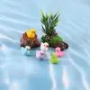 Pato Luminous de Resina DIY Criativo Acessórios de Patinho Amarelo Mini Ornatos Criativos para Micro-Paisagismo de Carro
