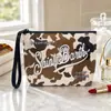 Moda Europeia e Americana Estampa de Leopardo Material de Mergulho Bolsa de Cosméticos Design de Nicho Bolsa para Batom e Cosméticos Bolsa de Higiene Pessoal Portátil para Viagem