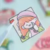 Pegatinas de tarjetas de goo láser de dibujos animados lindos no repetidas material de decoración para cuenta manual infantil pegatinas de placa de goo DIY al por mayor