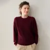 Suéter de cachemira colorido con puntos para mujer, cuello redondo, suave y holgado, con lentejuelas, cálido, de manga larga, jersey, top de punto moderno y rejuvenecedor