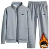 Ropa para Hombre Transfronteriza Primavera y Otoño Nuevo Conjunto de Dos Piezas Sudadera Cardigan Chaqueta con Cuello Alto y Pantalones Traje Deportivo Casual para Exteriores para Hombre