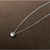 Colar de Prata Esterlina com Coroa Escovada Fashionável Simples Estilo Coreano para Mulheres