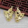 Hongxing DIY Joyería Cobre Color Oro 24K Conservador de Color 28*18mm Par de Mariposas Accesorios para Horquillas Materiales Hechos a Mano B1640