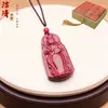 Collar Colgante de Guanyin de Cinabrio Joyería Vintage para Hombres Diseño de Nicho de Alta Gama Joyería Taoísta Fábrica Venta al por Mayor