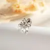 Brinco Vintage de Luxo Leve Dourado Café Botão de Rosa Cruz Aço Titânio Stud para Orelha Rosca Piercing Cartilagem Stud Osso da Orelha