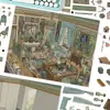 Adesivos de Paisagem Gilded Light Private Pavilion com Microtinta PET 3D Cena em Miniatura DIY Desenho Animado Infantil Adesivos para Diário Alívio de Estresse