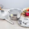 Colador de Acero Inoxidable 304 Extra Grueso para Freír Hogareño Chef Comercial Tambor de Aceite Fuga Filtro de Cocina Cuchara de Pesca Filtro Grande