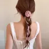 Acessórios de Cetim Rosa Corda de Cabelo para Rabo de Cavalo Rosa Francês Corda de Cabelo Retro de Alta Qualidade Acessórios de Cabelo Alça de Pescoço Joias