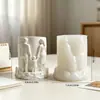 Papa Cruzando la Frontera Modelo Nuevo Familia Padre-Hijo Tomados de la Mano Patrón en Relieve Cilindro Taza de Vela Adorno Molde de Silicona