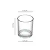 Portavelas de Vidrio Spot Contenedor Taza Transparente Portavelas Romántico de Interior Taza de Vidrio para Velas Aromáticas Frasco de Vidrio para Velas de Aromaterapia