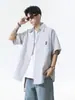 Camisa a Rayas de Manga Corta Estilo Japonés Dopamine para Hombre 2026 Primavera Nueva Tendencia Versátil Holgada Casual Camisa Chaqueta