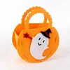Bolsa de dulces de mano creativa para niños de Halloween, bolsa de regalo de tela no tejida para hacer tú mismo, bolsa de regalo de tela de fieltro tridimensional, venta al por mayor